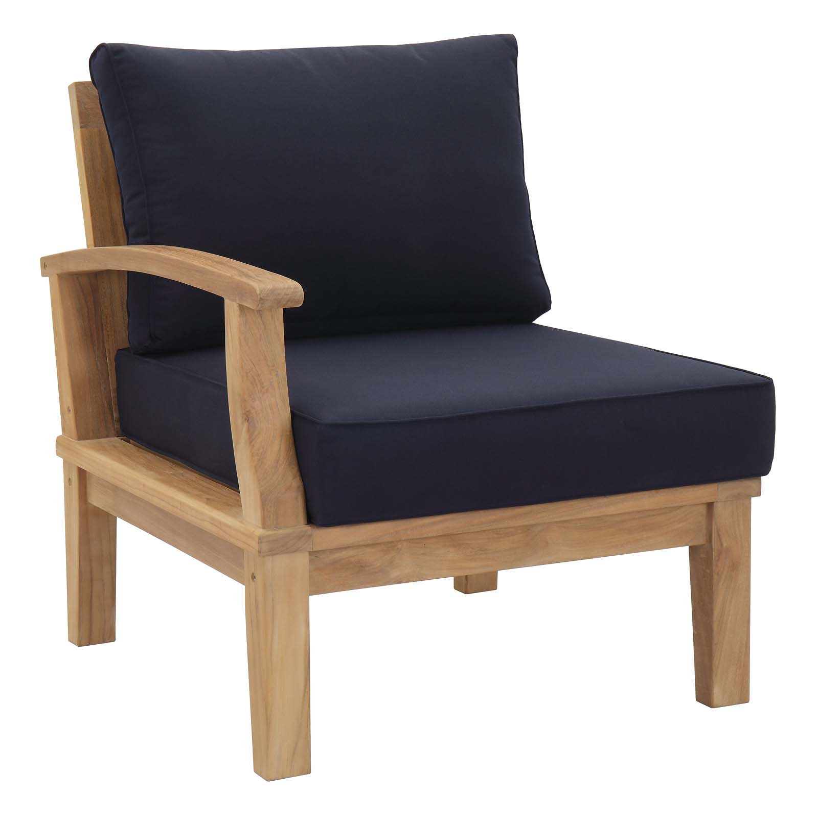 Marina 7-Person Teak Patio Seating Group, Navy