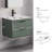 Ciarra Makowski 24" Wall Mounted Single Bathroom Vanity Set with Sink Top, Zinc Alloy Faucet, Floating Cabinet with Soft-Close Drawers-212392776