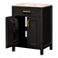 Ensemble de meuble-lavabo 24 po avec lavabo en céramique, meuble-lavabo peu encombrant - l 24 po x P 18 po x H 34 po, 2 portes à fermeture en douceur