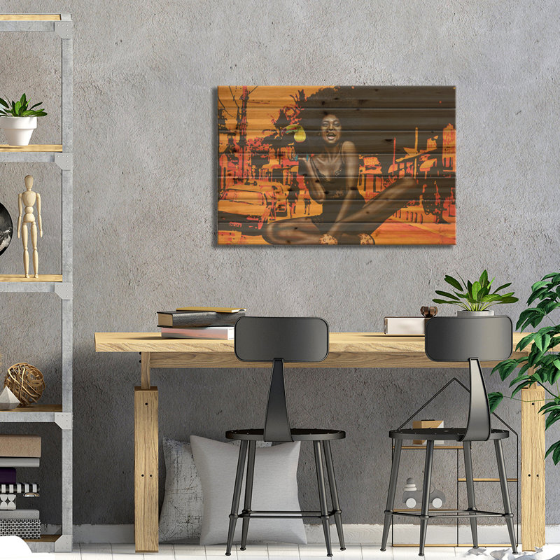 «Maluco Beleza» par Christian Eager - impression graphique sur bois sans cadre, H 26 po x l 40 po x P 1,5 po