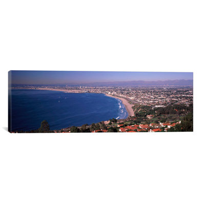 " Aerial View Of A City At Coast, Santa Monica Beach, Beverly Hills, Los Angeles County, California, USA " by Panoramic Images