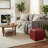 Delinda Faux Leather Ottoman-23971340