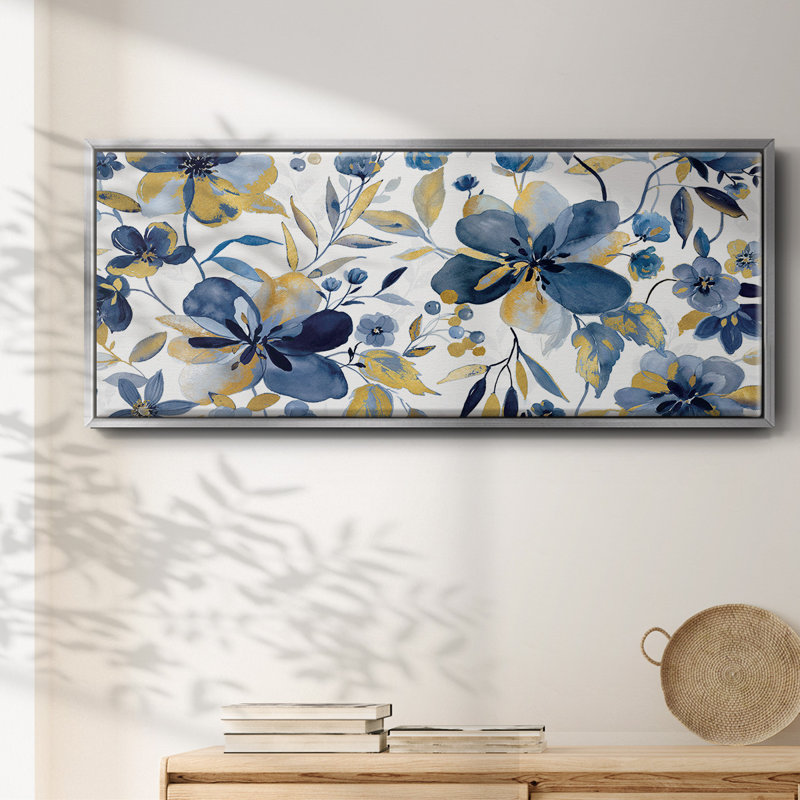 Toile encadrée «Golden Indigo»