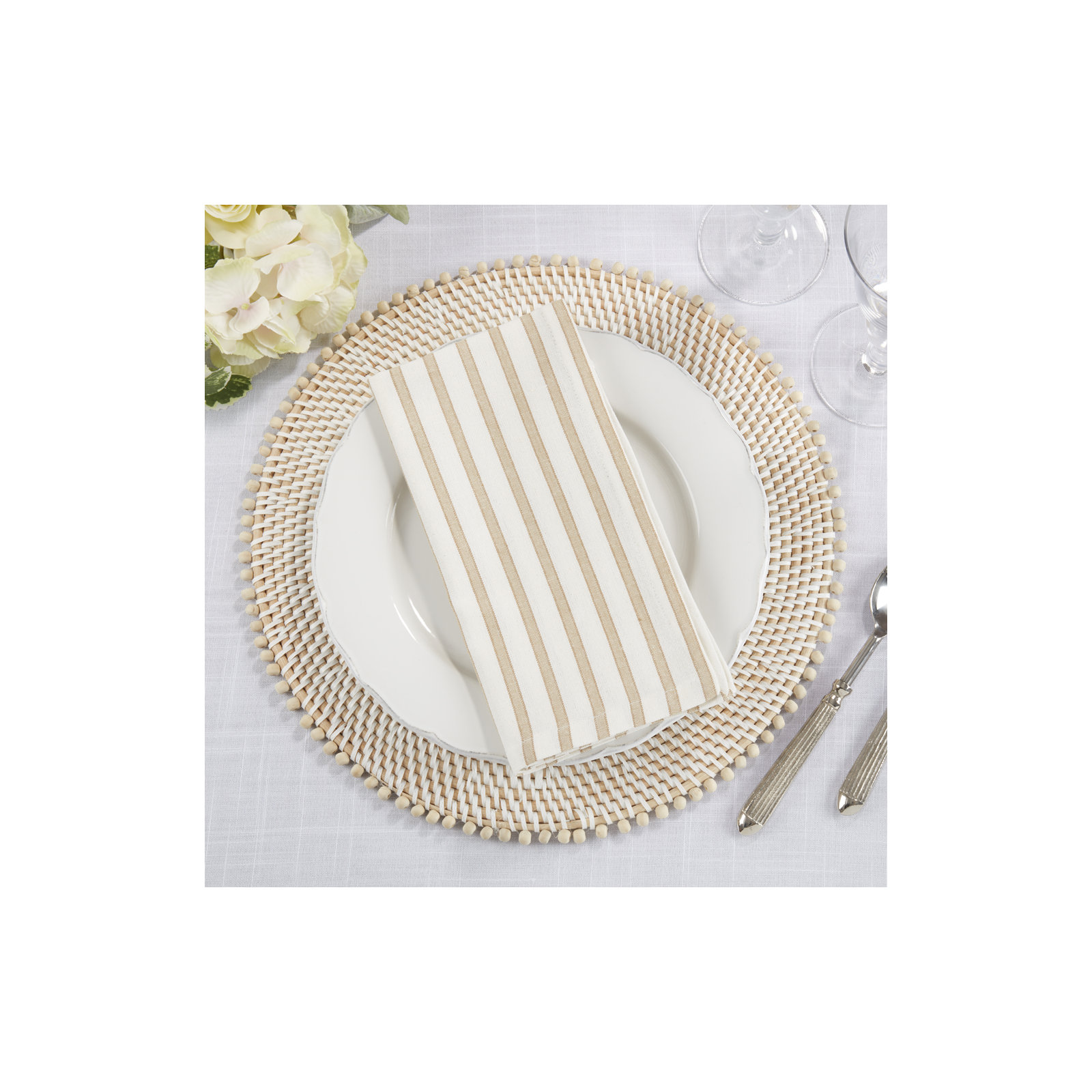 Enora 20" Table Cotton Napkin, Yellow