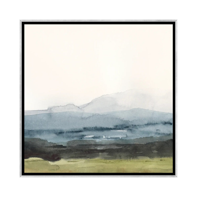 Blue Ridge Bound I - reproduction d'art murale - toile encadrée, Argent, H 37 po x l 37 po