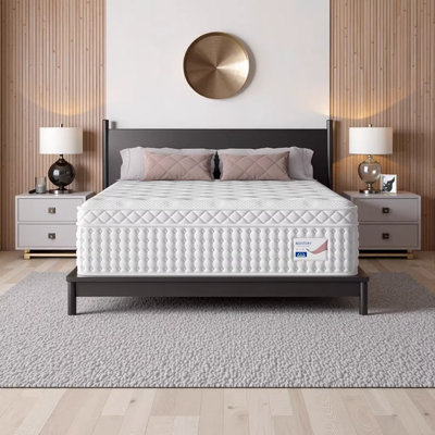 12 Inch Queen Hybrid Mattress with Memory Foam & Pocket Springs - Medium Firm Support for Spine Health, Quiet Sleep & Breathable Comfort