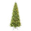 Arbre de Noël mince en PE + PVC avec lumières DEL blanc chaud et support en métal robuste-1721860685