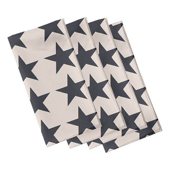 Wrand Polyester Geometric Square Napkin, Blue/Red