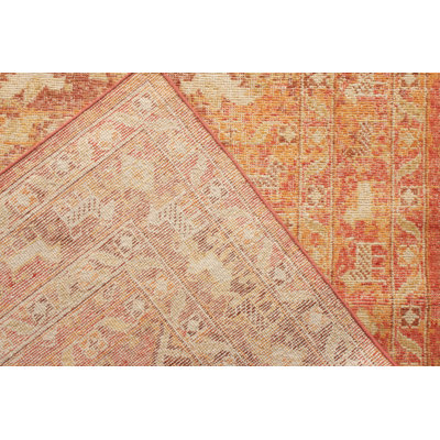 Distressed Homage Hand Knotted Wool Geometric Area Rug