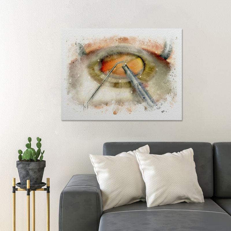 An Eye Eyeery - peinture sur toile tendue, H 11 po x l 14 po x P 2 po