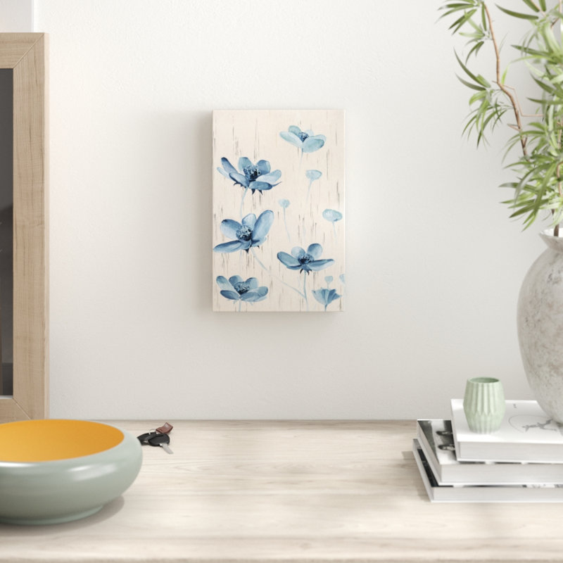Floating Flowers 1 Piece Wrapped Canvas Painting, 38cm H x 25cm W