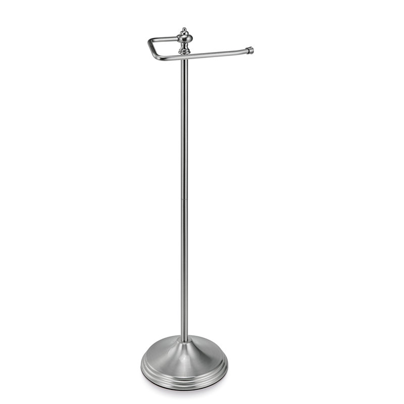 Free Standing Toilet Paper Holder, Satin Nickel