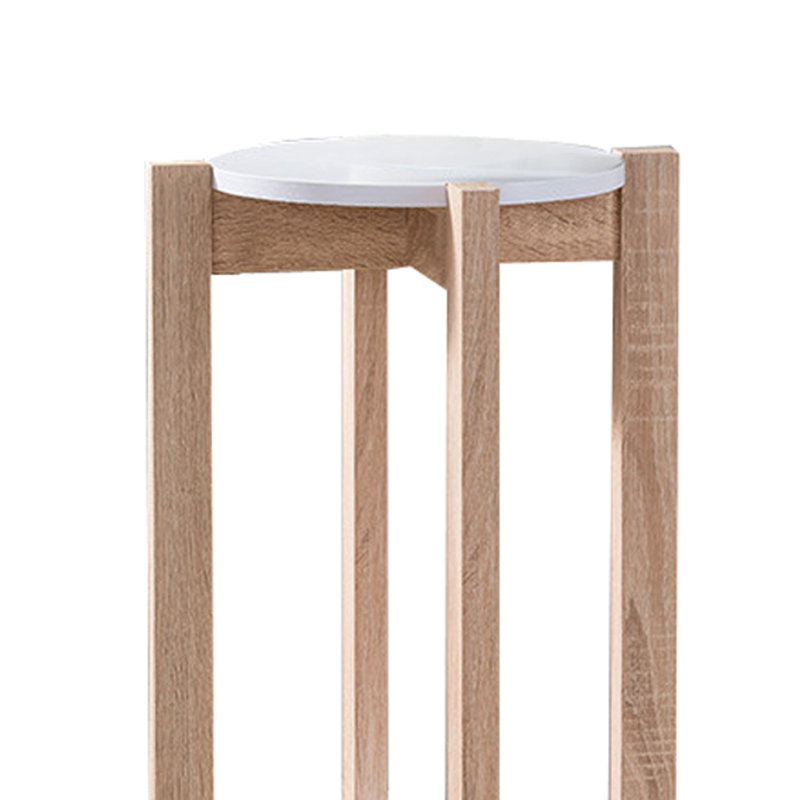 Eckles End Table, Light Brown/White