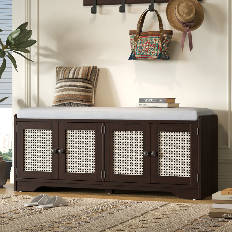 Banc de rangement Rustic, Espresso