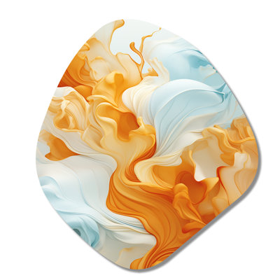 Clementas - Abstract Shapes Nebula Shape Asymmetric Metal Wall Art