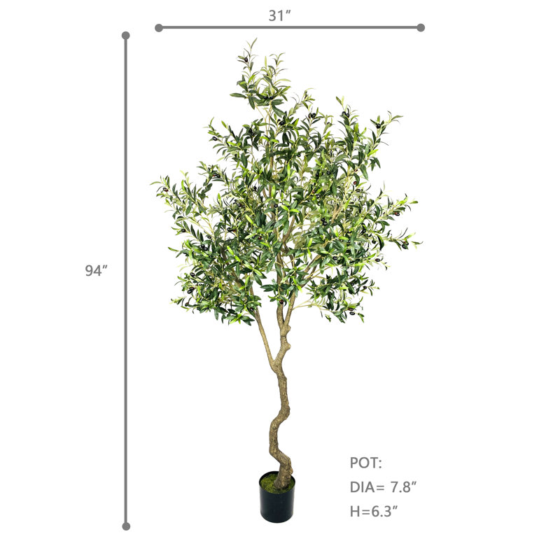 94" Large Artificial Olive Tree,Artificial Tree,Faux Tree