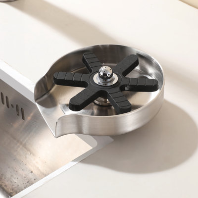 4.76" Stainless Steel Glass Rinser for Kitchen Sinks,  Kitchen Sink Accessories Cup Rinser