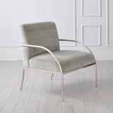 Swoop Chair-Grey Velvet-Nickel