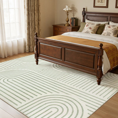 Tapis lavable à rayures arc-en-ciel antidérapant pour chambre de bébé chambre à coucher 