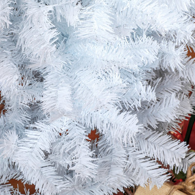 Arbre de Noël artificiel 6 pi, mince avec 618 pointes, branche blanche ambiance réaliste