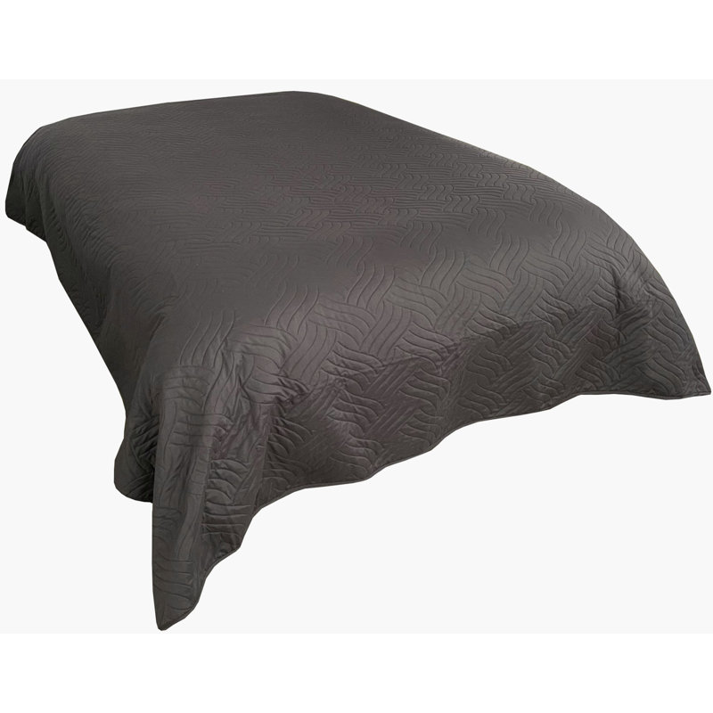 Ermine quilted bedspread, 140 x 210 cm Bedspread, Anthracite