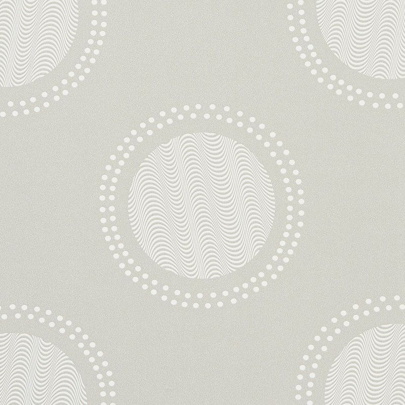Schumacher x Neisha Crosland Watermark Wallpaper, Powder Gray