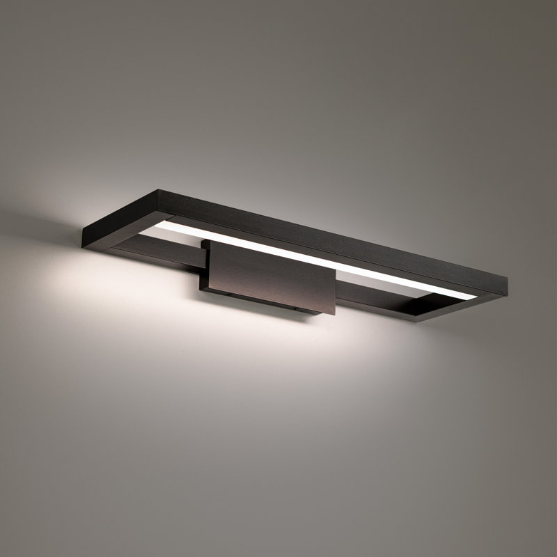 Éclairage de salle de bain 1 lumière DEL à intensité variable, 2700 K, Noir