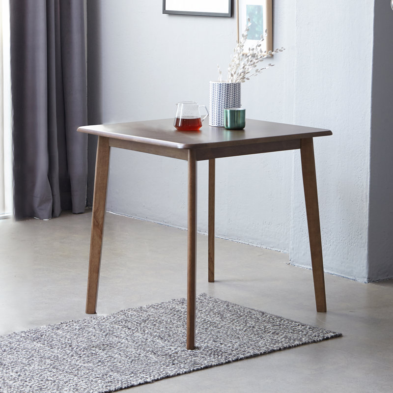 Gladkowski Oak Solid Wood Modern Dining Table, Walnut Top/Walnut Base