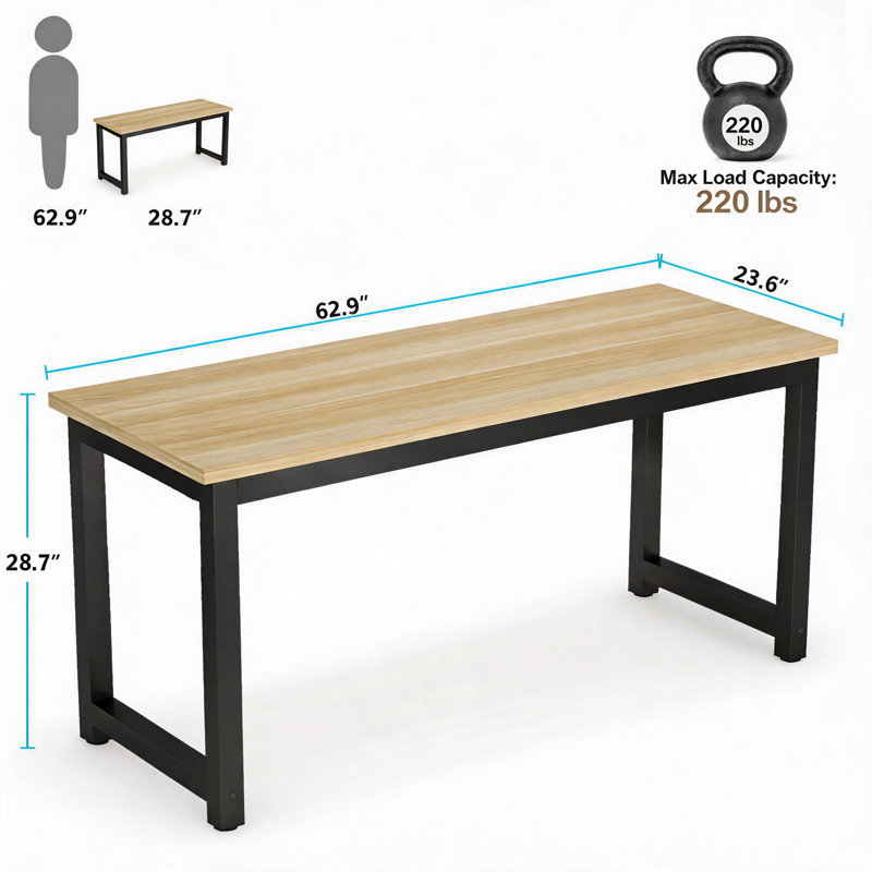 Bureau 63 po, Natural/Black
