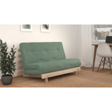 Chenango Full / Double 137cm Upholstered Tufted Futon And Mattress