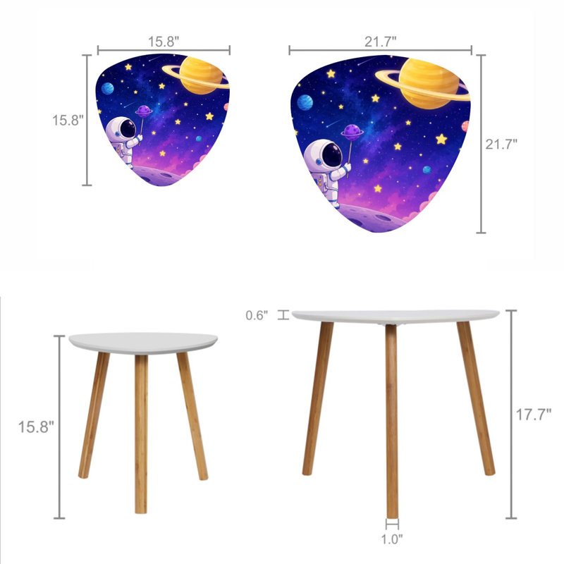 Ensemble de 2 tables basses gigognes Triangle