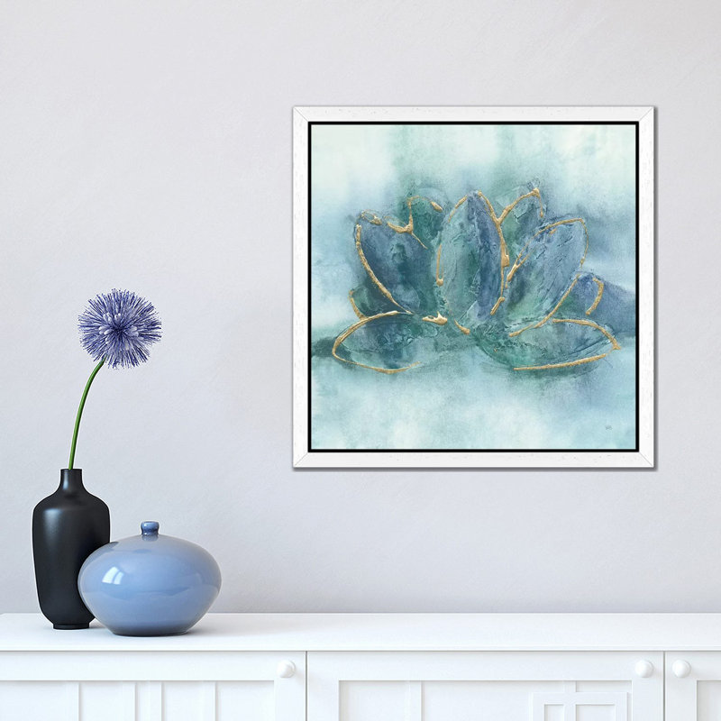 Buddha Lotus by Chris Paschke - Print on Canvas, 66.04 cm H x 66.04 cm W, White Framed