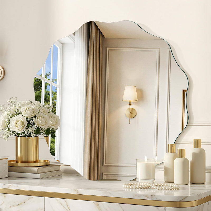Miroir mural rond sans cadre 24 po, 24 po x 24 po