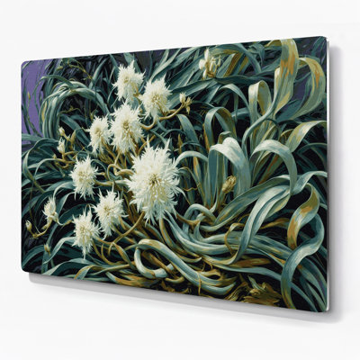 Vegetables Wild Garlic Gray Metal Wall Art
