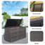 Boîte de rangement en aluminium rotin 259 gallons, grande boîte de rangement pour terrasse -116415354