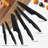 Hecef 6-Piece Kitchen Knife Set with Sheaths, High Carbon Stainless Steel Knife Blade with Black Oxide Finish