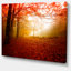 «Yellow Sun Rays in Red Forest», reproduction de photo sur toile tendue-33219968-18438069