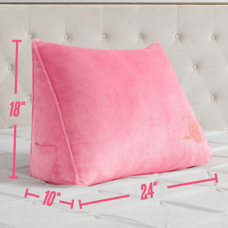 Juicy Couture Rhinestone Wedge Pillow, Hot Pink