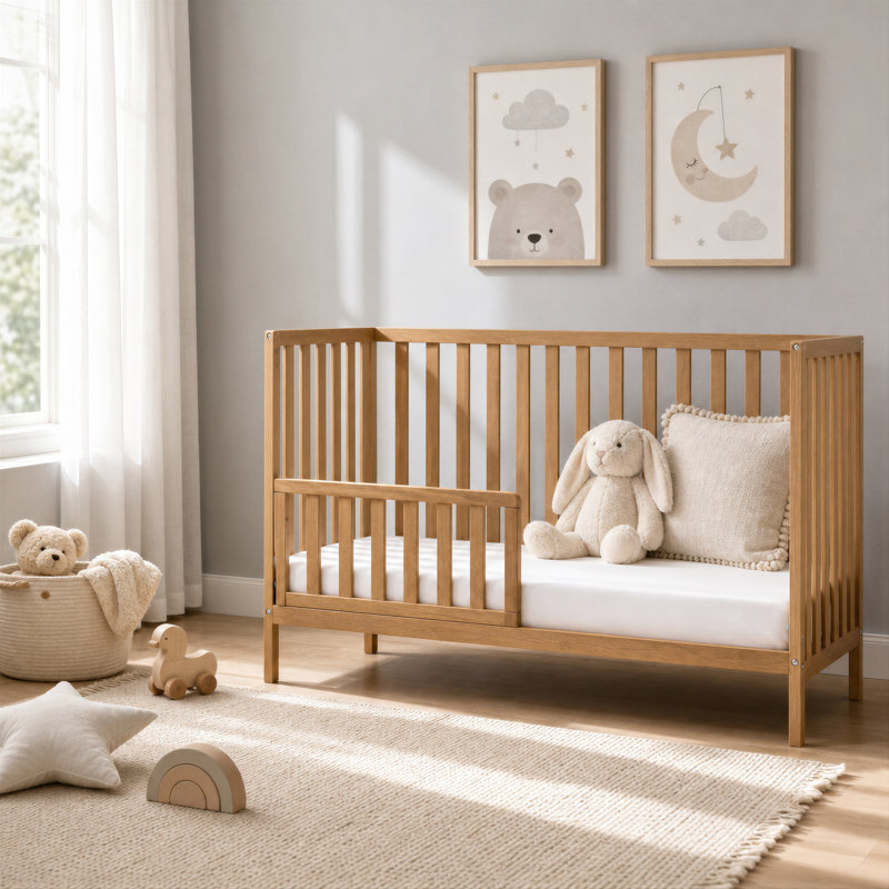 4-in-1 Vertical Slat Cot Bed 