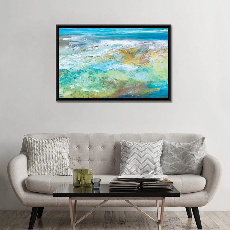 Tide Pool by Sheila Finch - Wrapped Canvas Gallery-Wrapped Canvas Giclée, 18" H x 26" W x 1.5" D, Black Framed Canvas, No Mat