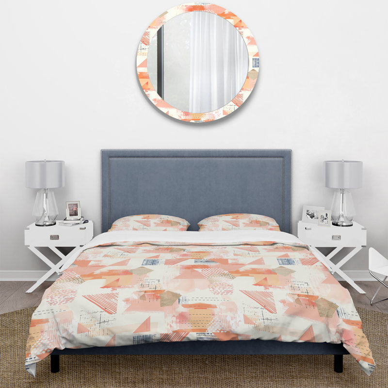 Ensemble de housse de couette minimaliste Boho Shapes III - Boho, Housse de couette simple + 2 taies décoratives st