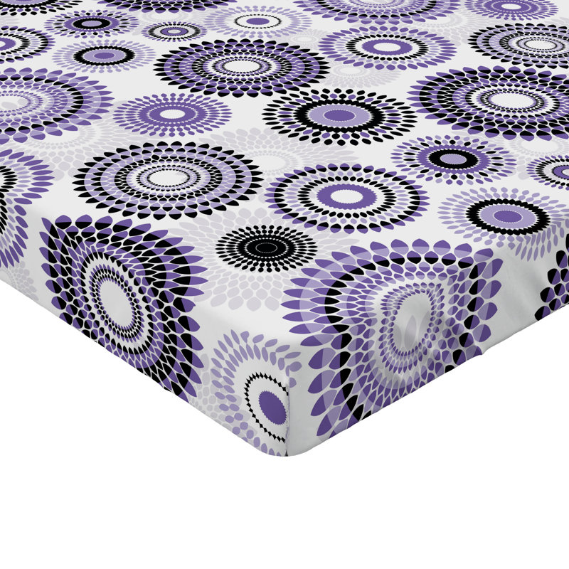 Drap-housse Ambesonne, paquet de 2, Violet / noir / blanc marocain, Drap-housse simple TG