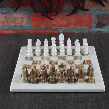 Radicaln Marble Chess Set 12 Inches Black and White Handmade Chess Board  Game - 1 Chess Board & 32 Chess Pieces - Chess Sets Outdoor Games - 2  Player