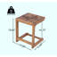 Table d'appoint en bois d'acacia
