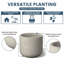 Grand pot / pot rond en béton avec trous de drainage-1575877214-1575877208