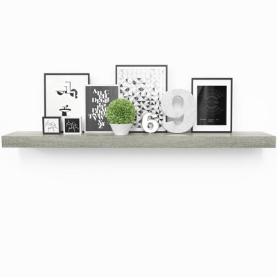 Sydney Floating Shelf, 36 inches Long Wall Mount Shelf Wood