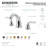 Kingston Brass Restoration Two-Handle 3-Hole Deck Mount Widespread Bathroom Faucet with Retail Pop-Up Drain-72886844