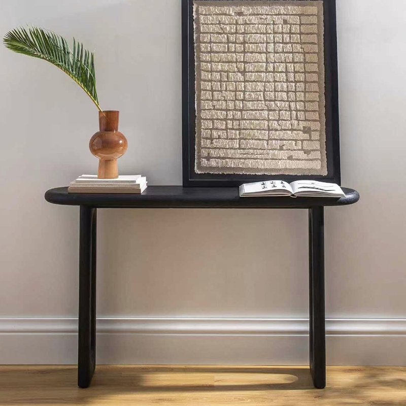 Console moderne de style nordique, H 29,5 po x l 47,2 po x P 13,8 po, Noir