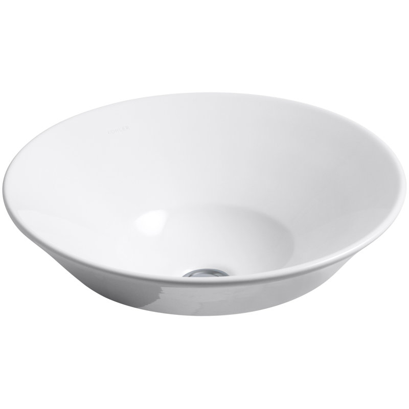 Lavabo de salle de bain ovale ou mural Conical Bell® Artist Editions, Blanc naturel