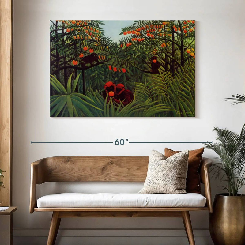 Apes In The Orange Grove, 32" H x 48" W